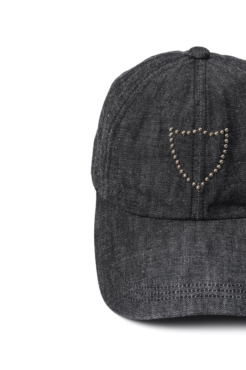 Load image into Gallery viewer, FULLCOUNT × HTC Black Denim Cap On Studs by Zip Stevenson (BLACK)