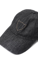 Load image into Gallery viewer, FULLCOUNT × HTC Black Denim Cap On Studs by Zip Stevenson (BLACK)