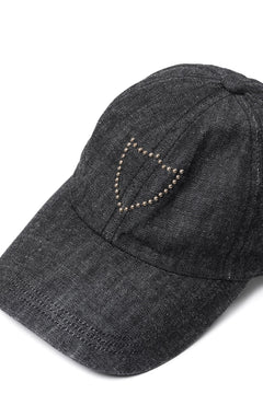Load image into Gallery viewer, FULLCOUNT × HTC Black Denim Cap On Studs by Zip Stevenson (BLACK)
