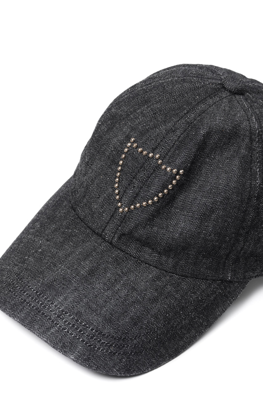 Load image into Gallery viewer, FULLCOUNT × HTC Black Denim Cap On Studs by Zip Stevenson (BLACK)
