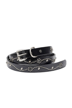 Load image into Gallery viewer, FULLCOUNT × HTC Flower Studs Belt by Zip Stevenson (BLACK)