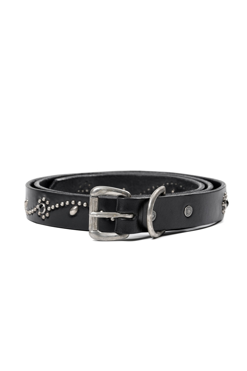 Load image into Gallery viewer, FULLCOUNT × HTC Flower Studs Belt by Zip Stevenson (BLACK)