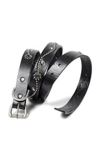 Load image into Gallery viewer, FULLCOUNT × HTC Flower Studs Belt by Zip Stevenson (BLACK)