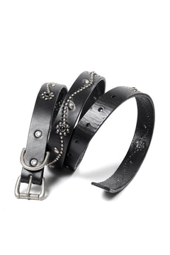 Load image into Gallery viewer, FULLCOUNT × HTC Flower Studs Belt by Zip Stevenson (BLACK)