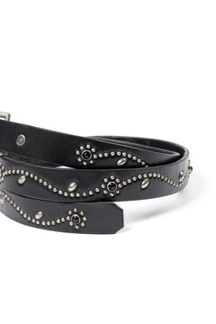 Load image into Gallery viewer, FULLCOUNT × HTC Flower Studs Belt by Zip Stevenson (BLACK)