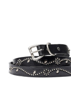 Load image into Gallery viewer, FULLCOUNT × HTC Flower Studs Belt by Zip Stevenson (BLACK)