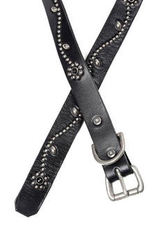 Load image into Gallery viewer, FULLCOUNT × HTC Flower Studs Belt by Zip Stevenson (BLACK)