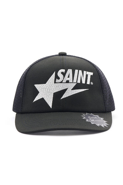 SAINT Mxxxxxx × A BATHING APE® MESH CAP (BLACK)