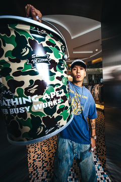 画像をギャラリービューアに読み込む, SAINT Mxxxxxx × A BATHING APE® CAN STOOL (CAMO)