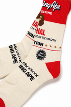 Load image into Gallery viewer, SAINT Mxxxxxx × A BATHING APE® BAPE SOCKS FINAL (ECRU+RED)