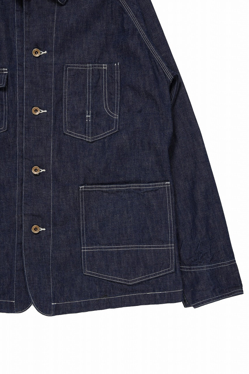 FULLCOUNT x N/07 exclusive COVER ALL JACKET / 10.5oz Zimbabwe Denim (INDIGO BLUE / ONE WASHED)