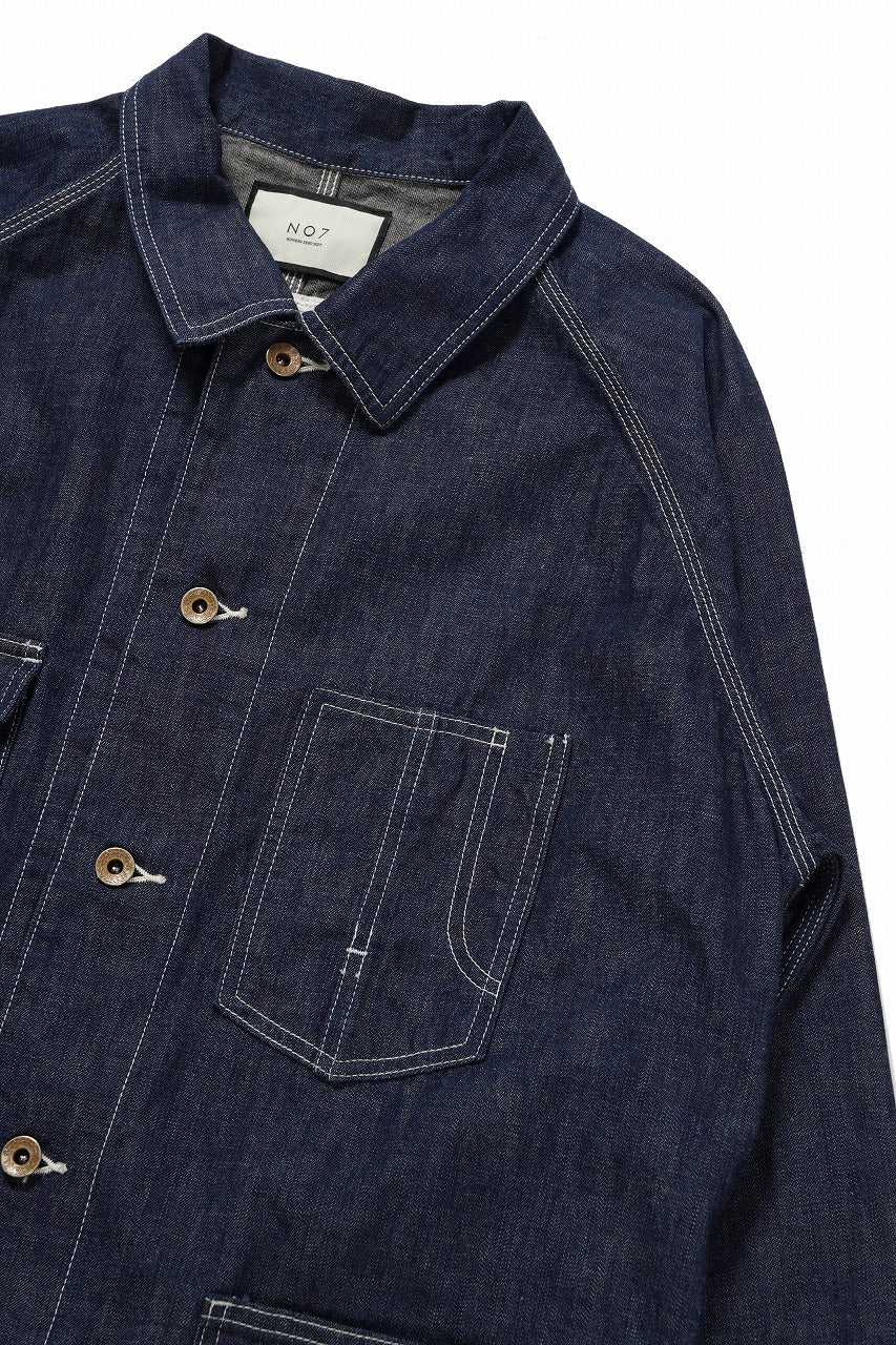 FULLCOUNT x N/07 exclusive COVER ALL JACKET / 10.5oz Zimbabwe Denim (INDIGO BLUE / ONE WASHED)