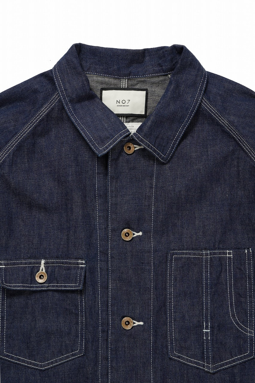 FULLCOUNT x N/07 exclusive COVER ALL JACKET / 10.5oz Zimbabwe Denim (INDIGO BLUE / ONE WASHED)