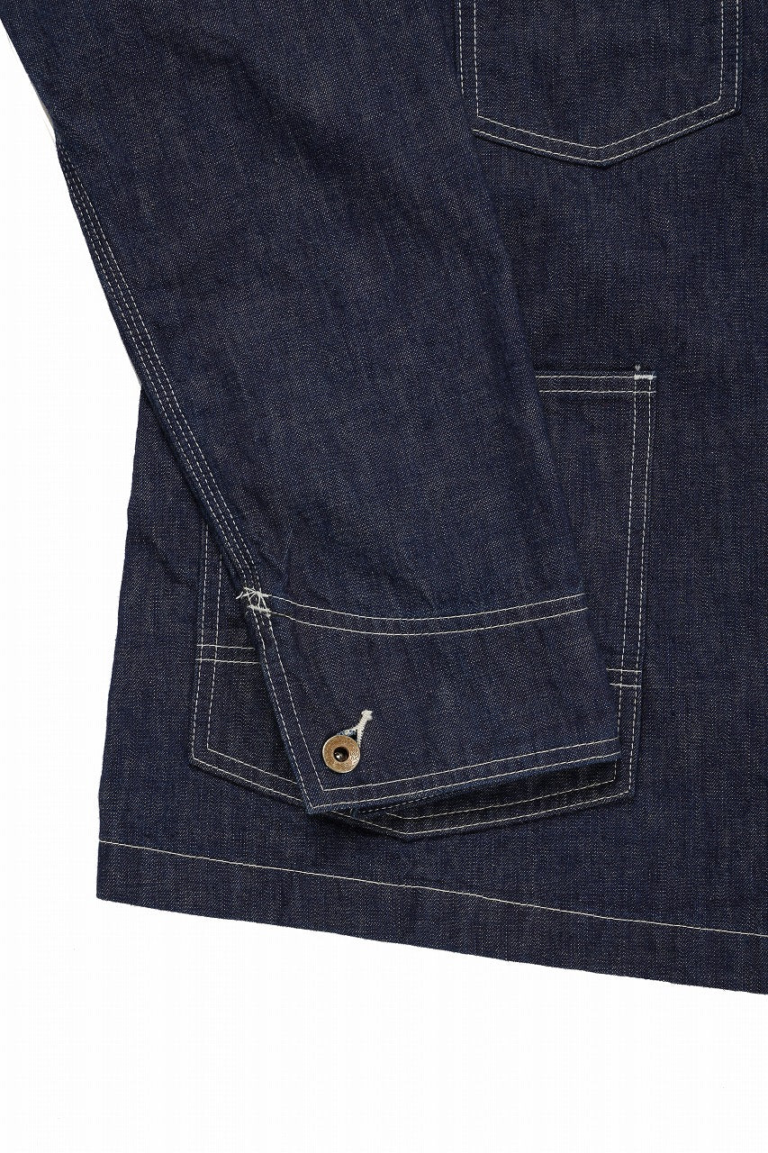FULLCOUNT x N/07 exclusive COVER ALL JACKET / 10.5oz Zimbabwe Denim (INDIGO BLUE / ONE WASHED)