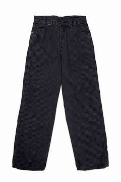 Load image into Gallery viewer, FULLCOUNT 1149 HICKOLY STRIPE BLACK WORK TROUSERS (CHARCOAL BLACK)