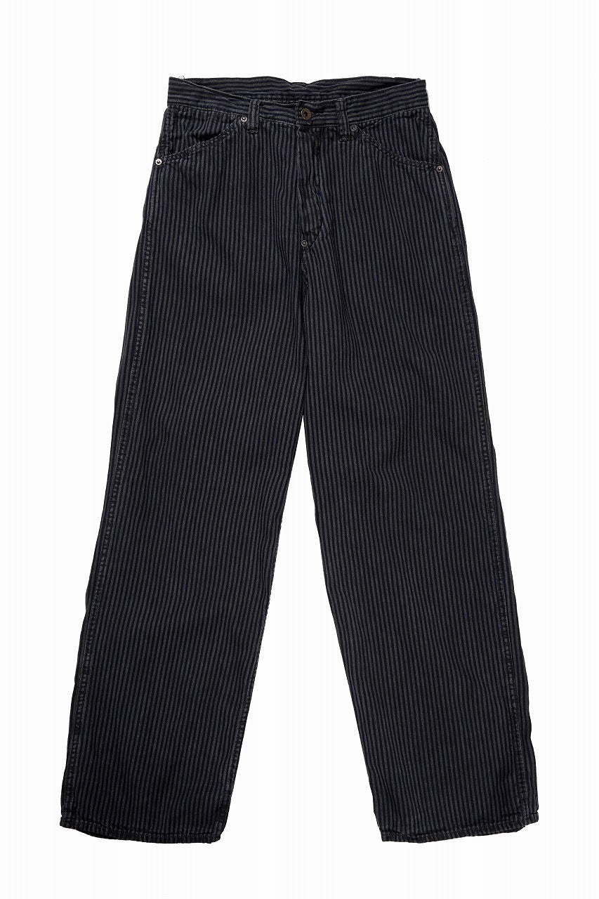 Load image into Gallery viewer, FULLCOUNT 1149 HICKOLY STRIPE BLACK WORK TROUSERS (CHARCOAL BLACK)