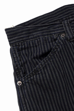 Load image into Gallery viewer, FULLCOUNT 1149 HICKOLY STRIPE BLACK WORK TROUSERS (CHARCOAL BLACK)