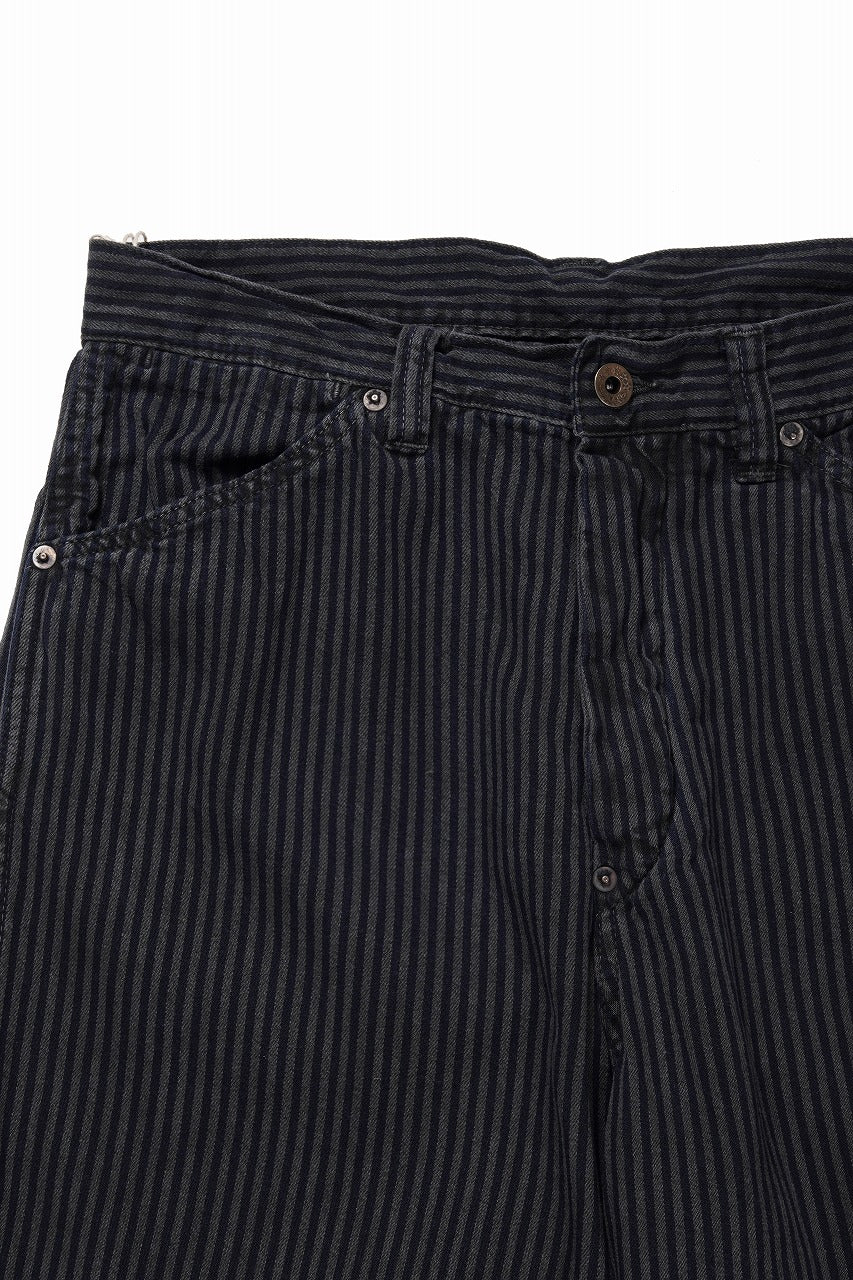 Load image into Gallery viewer, FULLCOUNT 1149 HICKOLY STRIPE BLACK WORK TROUSERS (CHARCOAL BLACK)
