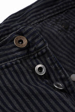 Load image into Gallery viewer, FULLCOUNT 1149 HICKOLY STRIPE BLACK WORK TROUSERS (CHARCOAL BLACK)