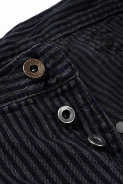 Load image into Gallery viewer, FULLCOUNT 1149 HICKOLY STRIPE BLACK WORK TROUSERS (CHARCOAL BLACK)