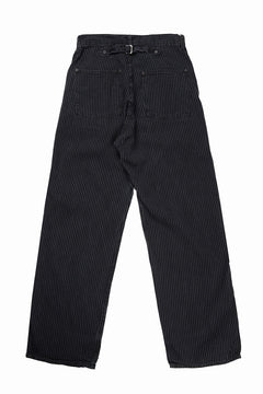 Load image into Gallery viewer, FULLCOUNT 1149 HICKOLY STRIPE BLACK WORK TROUSERS (CHARCOAL BLACK)