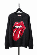 Load image into Gallery viewer, SAINT Mxxxxxx TRS CREW NECK KNIT / LIPS &amp; TONGUE (BLACK)