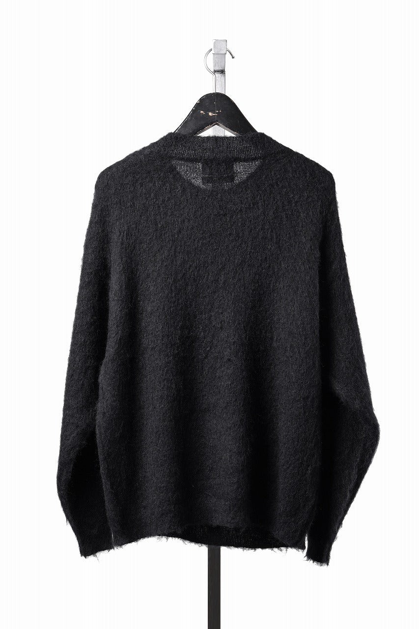 Load image into Gallery viewer, SAINT Mxxxxxx TRS CREW NECK KNIT / LIPS &amp; TONGUE (BLACK)