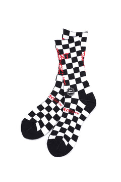 画像をギャラリービューアに読み込む, SAINT Mxxxxxx SOCKS / CHECK (BLACK + WHITE)