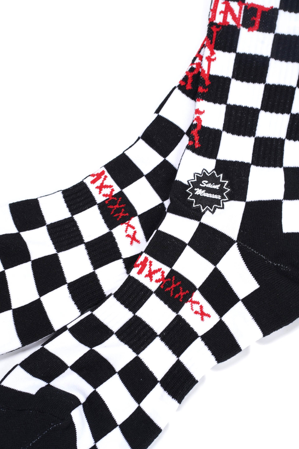 画像をギャラリービューアに読み込む, SAINT Mxxxxxx SOCKS / CHECK (BLACK + WHITE)
