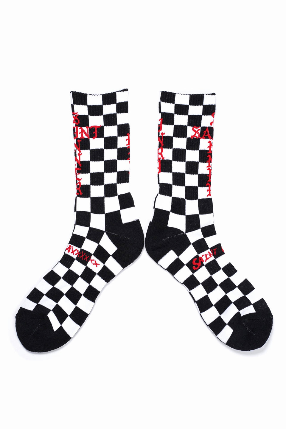 画像をギャラリービューアに読み込む, SAINT Mxxxxxx SOCKS / CHECK (BLACK + WHITE)
