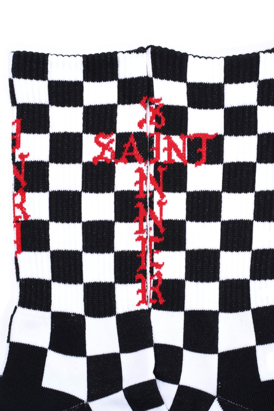 画像をギャラリービューアに読み込む, SAINT Mxxxxxx SOCKS / CHECK (BLACK + WHITE)
