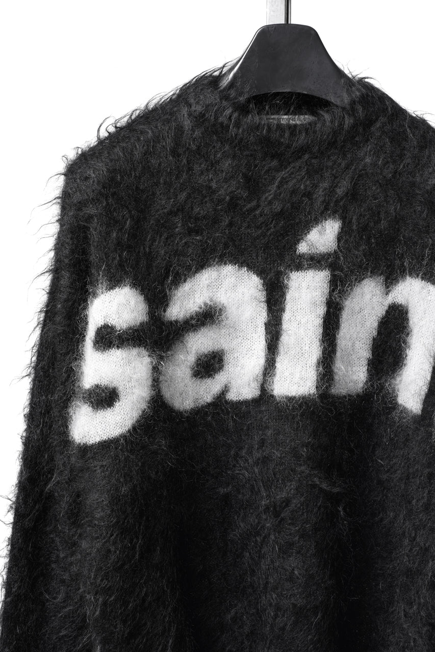 画像をギャラリービューアに読み込む, SAINT Mxxxxxx MOHAIR CREW KNIT / SAINT (BLACK)