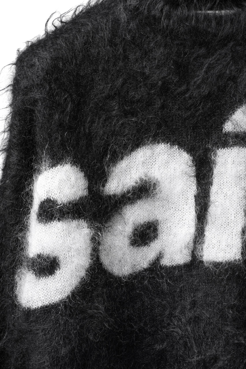 画像をギャラリービューアに読み込む, SAINT Mxxxxxx MOHAIR CREW KNIT / SAINT (BLACK)