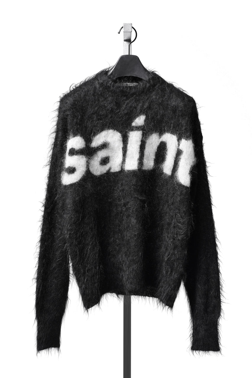 SAINT Mxxxxxx MOHAIR CREW KNIT / SAINT (BLACK) – ETERNAL