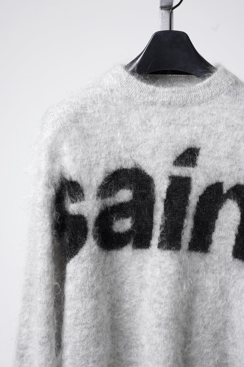 Load image into Gallery viewer, SAINT Mxxxxxx MOHAIR CREW KNIT / SAINT (GREY)