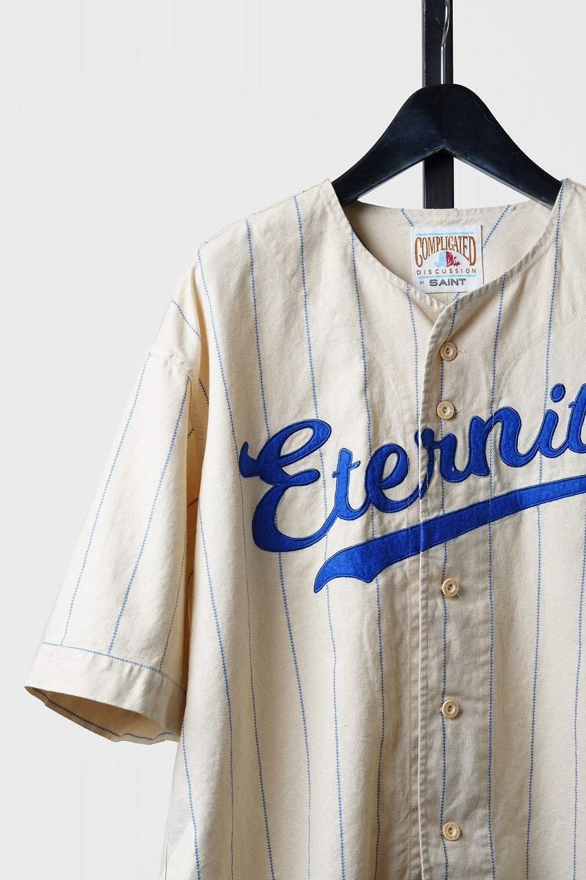 画像をギャラリービューアに読み込む, SAINT Mxxxxxx BASEBALL SHIRT / ETERNITY (WHITE)