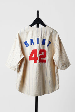 画像をギャラリービューアに読み込む, SAINT Mxxxxxx BASEBALL SHIRT / ETERNITY (WHITE)