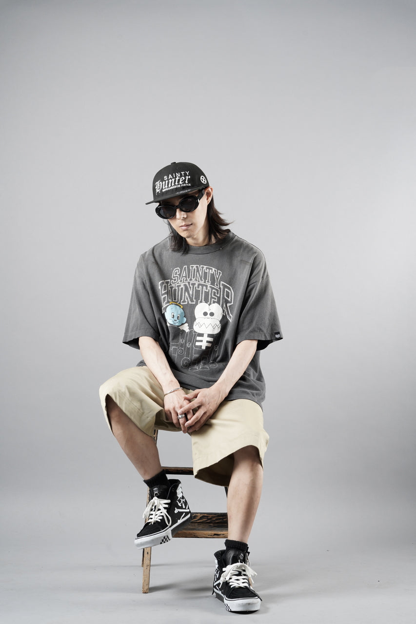 画像をギャラリービューアに読み込む, SAINT Mxxxxxx x BOUNTY HUNTER SS TEE / SKULL-K&amp;BABY-M (BLACK)
