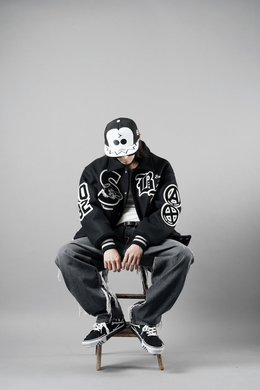 Load image into Gallery viewer, SAINT Mxxxxxx × BOUNTY HUNTER CAP / SKULL-KUN (BLACK)