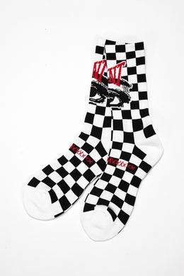 SAINT Mxxxxxx SOCKS / EYE (BLACK + WHITE)
