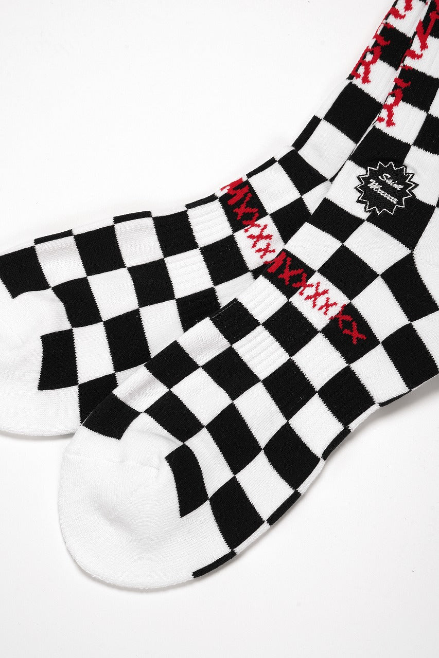 画像をギャラリービューアに読み込む, SAINT Mxxxxxx SOCKS / SINNER (BLACK + RED)