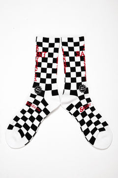 画像をギャラリービューアに読み込む, SAINT Mxxxxxx SOCKS / SINNER (BLACK + RED)