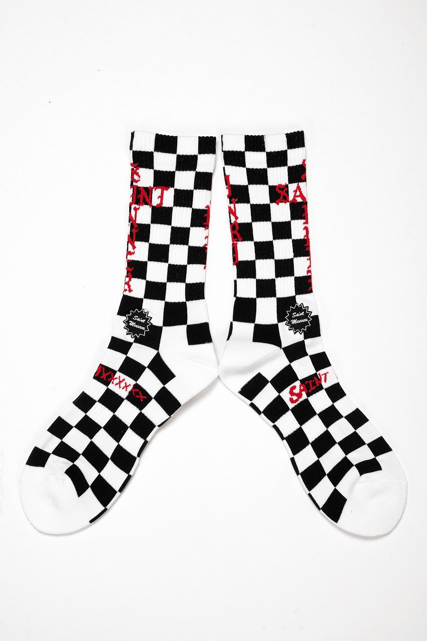 画像をギャラリービューアに読み込む, SAINT Mxxxxxx SOCKS / SINNER (BLACK + RED)