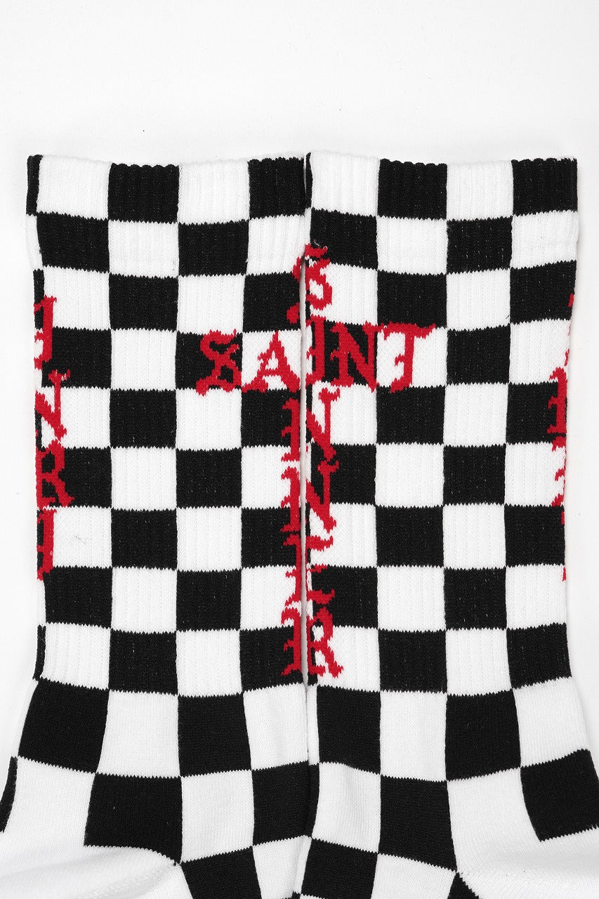 SAINT Mxxxxxx SOCKS / SINNER (BLACK + RED)