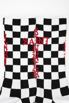 画像をギャラリービューアに読み込む, SAINT Mxxxxxx SOCKS / SINNER (BLACK + RED)