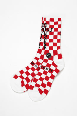 SAINT Mxxxxxx SOCKS / SINNER (WHITE + RED)