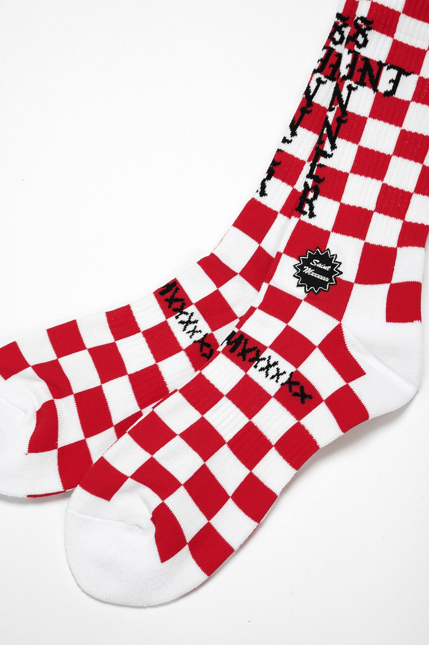 画像をギャラリービューアに読み込む, SAINT Mxxxxxx SOCKS / SINNER (WHITE + RED)