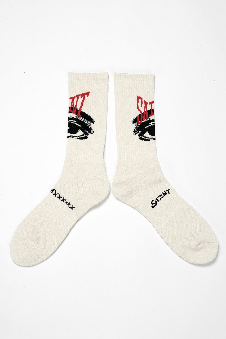 画像をギャラリービューアに読み込む, SAINT Mxxxxxx SOCKS / EYE (ECRU)