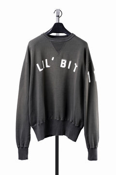 Load image into Gallery viewer, FULLCOUNT "LIL' BIT" FADING SWEAT SHIRT / ORIGINAL CIRCULAR FLEECE (BLACK)