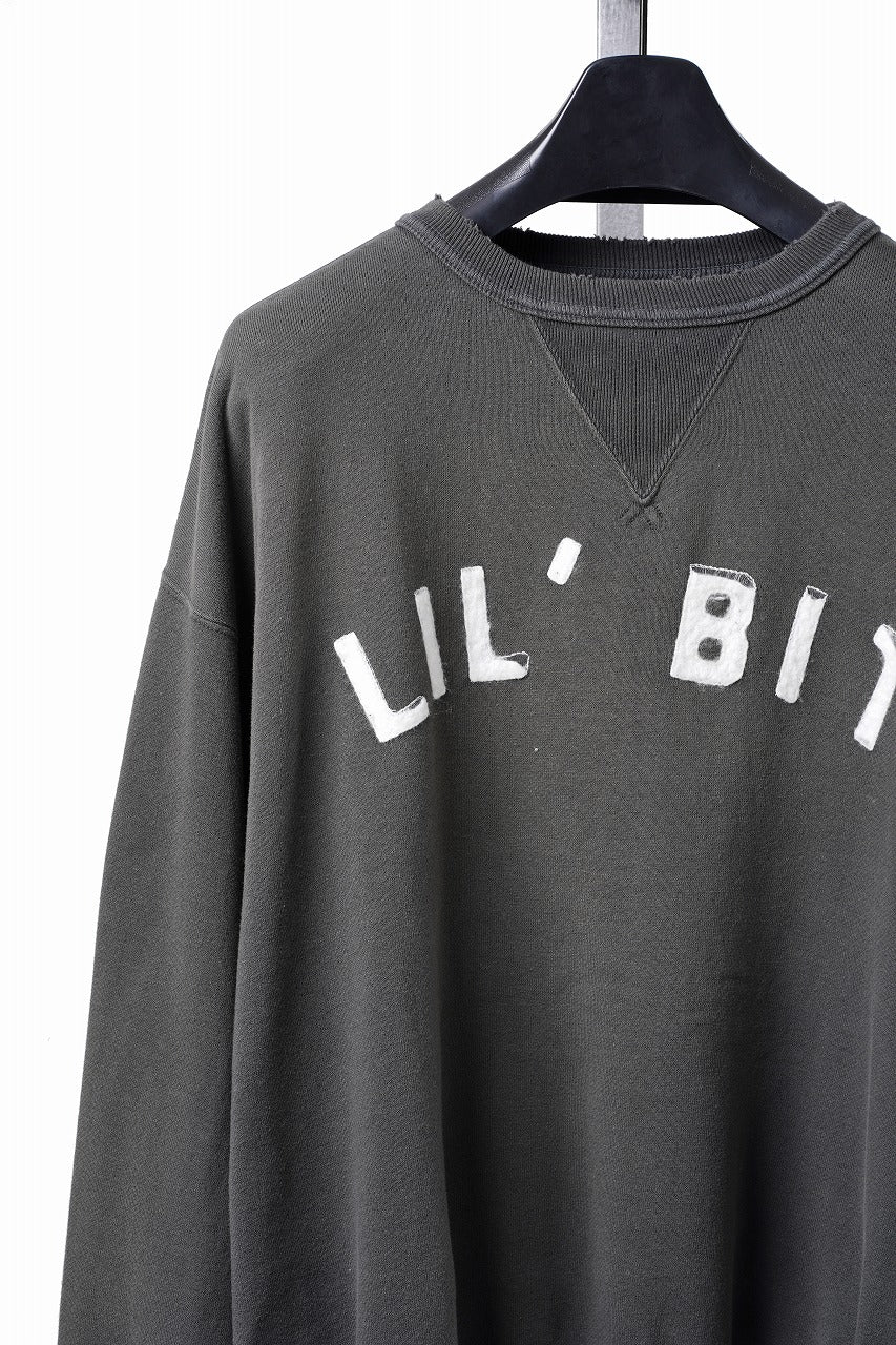 Load image into Gallery viewer, FULLCOUNT "LIL' BIT" FADING SWEAT SHIRT / ORIGINAL CIRCULAR FLEECE (BLACK)